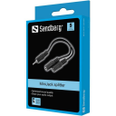 Sandberg 3,5mm TRS Minijack Splitter Hunn 1 til 2 Svart