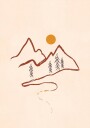 Minimal Mountain Plakat Plakat / 30x40cm