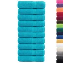  Premium saunahåndklær SOLUND 10 stk turkis 50x100 cm 600 g/m2