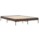  Sengeramme brun eik 140x200 cm konstruert tre og metall 8721012985469