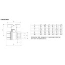 Pettinaroli 1/4" TEA Kuleventil med T-håndtak for Hydraulikk