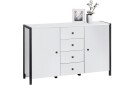Plattpark Sideboard 120x35 cm - Hvit/Svart