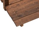 vidaXL Hagebro med rekkverk 150x67x56cm heltre gran