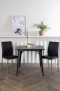Venture Home   Spisegruppe Tempe med 2 stk stoler Lily   Svart
