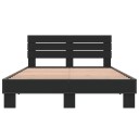  Sengeramme svart 120x200 cm konstruert tre og metall 8721102614484
