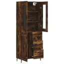  Highboard røkt eik 69,5x34x180 cm konstruert tre