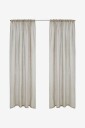 Ellos Home   Gardin med multibånd Kara 2 pk   Beige