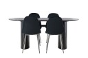Venture Home Isolde Spisegruppe 180 cm Oval med 4 Polar Stoler   Sort