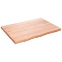 vidaXL Vegghylle lysebrun 80x60x4 cm behandlet heltre eik