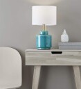 Cous Bordlampe Antikkblå/Hvit