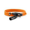 Røde 3m XLR-kabel med han-hun kontakt - Oransje