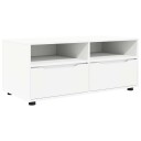  TV skap med skuff Hvit 100 x 48 x 43 cm Konstruert tre