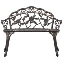 vidaXL Bistrobenk 100 cm bronsestøpt aluminium