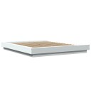  Sengeramme med LED-lys hvit 160x200 cm konstruert tre 8721102617225