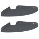 vidaXL Flytende hylle med hylle 2 pcs Antrasitt 18 x 18 x 2 cm