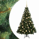 vidaXL Kunstig juletre med kuler 150 cm 150 LED-lys Varmhvit