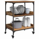 vidaXL Kjøkkenvogn Gamle tre 60 x 41 x 80.5 cm Konstruert tre