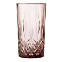 Lyngby Glas Sorrento highball glass 38 cl 4-pakning Pink