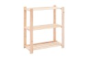 Lagringshyller 3 etasjer 10stk 80x38x90cm heltre furu 150kg  