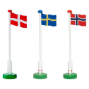Krea Treflaggstang Med Norsk Flagg 3+ År 36,5 Cm