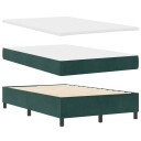  Box Spring Seng med Madrass & Benk Mørkegrønn 120x200 cm Fløyel