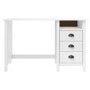vidaXL Skrivebord Hill med 3 skuffer 120x50x74 cm heltre furu