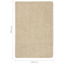 vidaXL Flossteppe kremhvit 140x200 cm sklisikkert