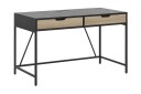 Skrivebord Matanzas 120 cm med Oppbevaring 2 Skuffer   Svart/Lyst Tre