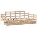 Dagseng med skuffer 90x200 cm heltre furu