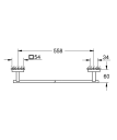 Grohe Start Håndklestang 600 mm f/skruer/liming supersteel