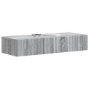 vidaXL Vegghengt Sidebord Grå sonoma 87,5 x 34,5 x 17 cm