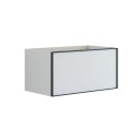Dansani Inzo Alu ramme Svart Servantskap 1 Skuff B60 120xh40xd44cm Hvit Matt / 60cm
