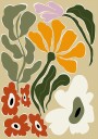 Mid Century Bloomscape Plakat Plakat / 21x30cm