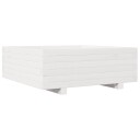 Plantekasse hvit 70x70x26,5 cm heltre furu