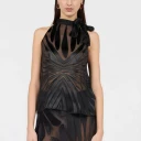 Roberto Cavalli Dame Topper Svart S,