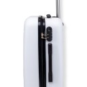 Borg Living Hvit kabinkoffert   Hardcase koffert med hjerter   støtsikkert polypropylen   reisekoffert