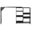 vidaXL Barbord med flyttbar hylle svart 138x39x110 cm