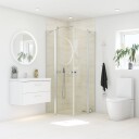 Dansani Match C+C Dusjhjørne Sidepanel Krom / 90x90cm Klart Glass