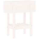 Hageplantekasse hvit 62x30x69 cm heltre furu