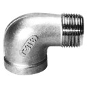 Rustfri bend muffe/nippel 1/2"