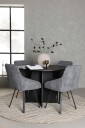 Venture Home   Spisegruppe Bootcut med 4 stk stoler Rosie   Svart