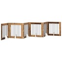 Vidaxl Foldbar Hundegitter Med Stativer 6 Stk. Gammelt Tre 482 cm