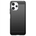 Xiaomi Redmi 12 Børstet TPU Deksel Karbonfiber Svart