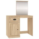 vidaXL Sminkebord med speil sonoma eik 90x50x132,5 cm konstruert tre