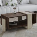 Norell Sofabord 90x40x49 cm - Travertine Walnut