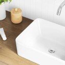 vidaXL Vask 40x30x13 cm keramikk hvit