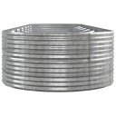 vidaXL Plantekasse pulverlakkert stål 584x140x68 cm sølv