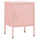 vidaXL Nattbord rosa 35x35x51 cm stål