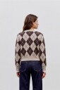Vero Moda - Kardigan Vmhalo Ls O-Neck Argyle Cardigan Bo - Grå