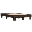  Sengeramme brun eik 120x200 cm konstruert tre og metall 8721102448447